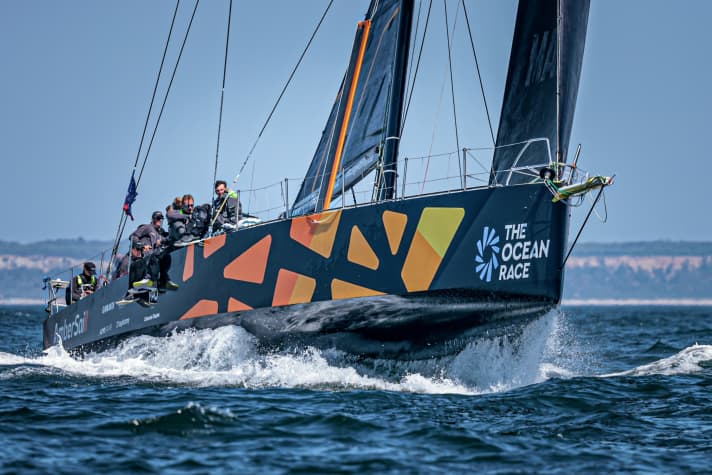   Lithuania's Team AmberSail 2 defends second place in the overall VO65 yacht ranking after the first third of the Ocean Race Europe premiere