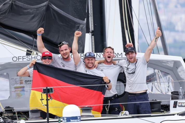   In luck: Offshore Team Germany at the destination of its dreams, which were not thought possible before the start