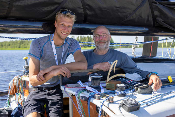   Wolfram Heibeck (r.) und Thies Bartels holten mit "Black Maggy" die "Line Honors" bei der sechsten Auflage der MidsummerSail