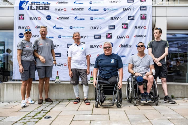   Geehrt im Norddeutschen Regatta Verein: die Siegerehrung bei der Premiere der Inklusionsliga auf der Hamburger Außenalster