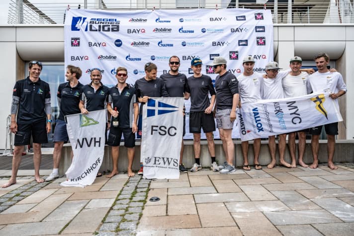   The best three first division teams this weekend at the award ceremony at the Norddeutscher Regatta Verein an der Alster