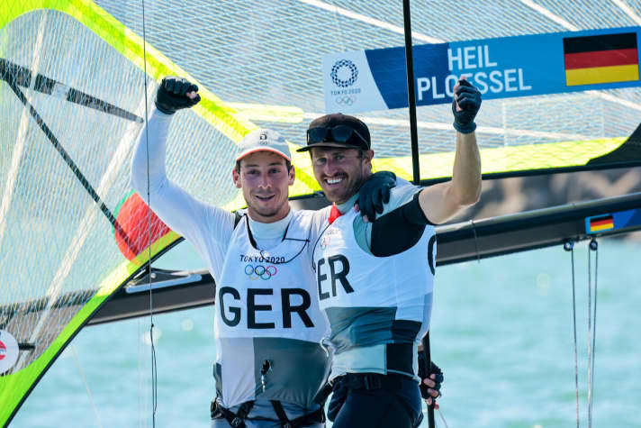   Erik Heil e Thomas Plößel in bocca al lupo dopo il loro rinnovato bronzo
