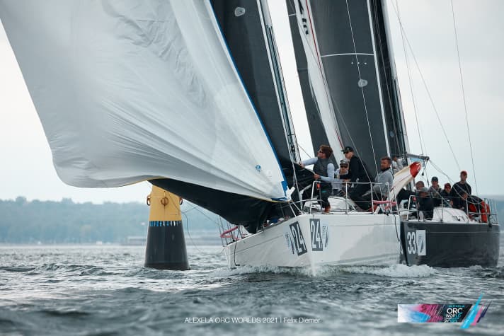   The X-41 "Sportsfreund" with skipper Gordon Nickel sailed to tenth place in Class B at the start of the World Championships