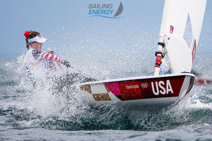   Dedication and concentration: American Laser Radial helmswoman Paige Railey did not finish higher than 37th in the Olympic regatta. The 33-year-old has been a member of the U.S. Sailing Team since 2005, sailed to the World Championship title in 2005 and was voted World Sailor of the Year in 2006. She has never stopped loving her sport - even after her disappointing Olympic placing