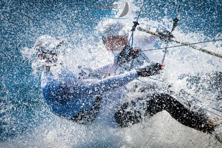   All in ! La voile olympique en détail mouillé