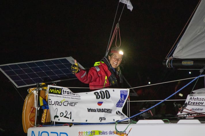   Di successo, impegnata e molto popolare nella famiglia internazionale dei Mini: la skipper russa Irina Gracheva all'ultima edizione del Mini-Transat EuroChef
