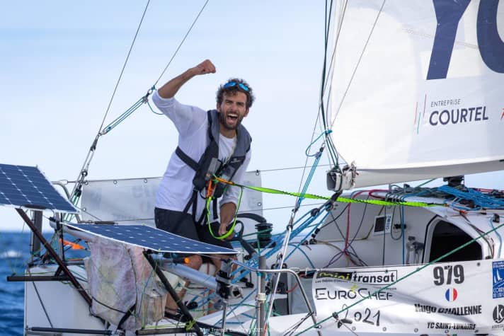   Hugo Dhallenne nach seinem Sprint auf die Kanaren