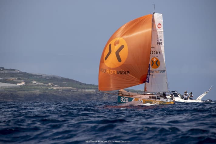   Vainqueur d'une étape sur l'eau : Melwin Fink sur son "SignForCom
