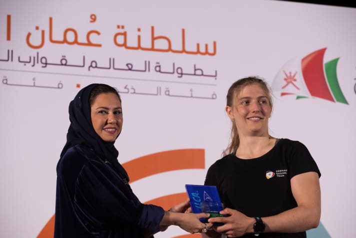   Honoured for fifth place at the World Championships: Julia Büsselberg on Monday evening at the Barceló Mussanah Resort near Muscat in Oman