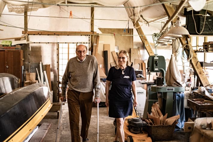   ... and in her workshop