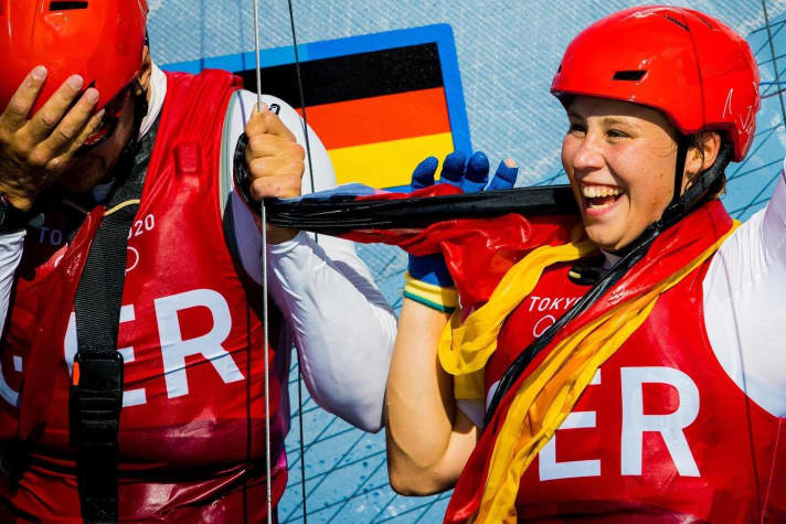   They were one of the youngest teams to win Olympic bronze in the Nacra 17 in Japan: Paul Kohlhoff and Alica Stuhlemmer