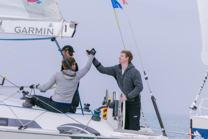   Segelten bei der letzte Edition – angefeuert von vielen Fans – auf Platz drei: Max Gurgel und sein Hamburger Team waren 2019 bestes deutsches Team im Match Race Germany