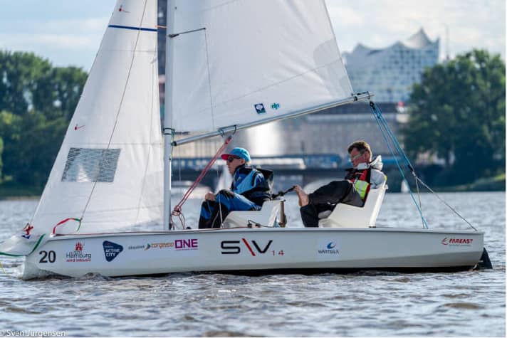   Beautiful impression of the 2021 Inclusive Sailing World Championships on the Outer Alster in Hamburg