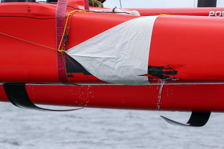 The demolished Spanish hull