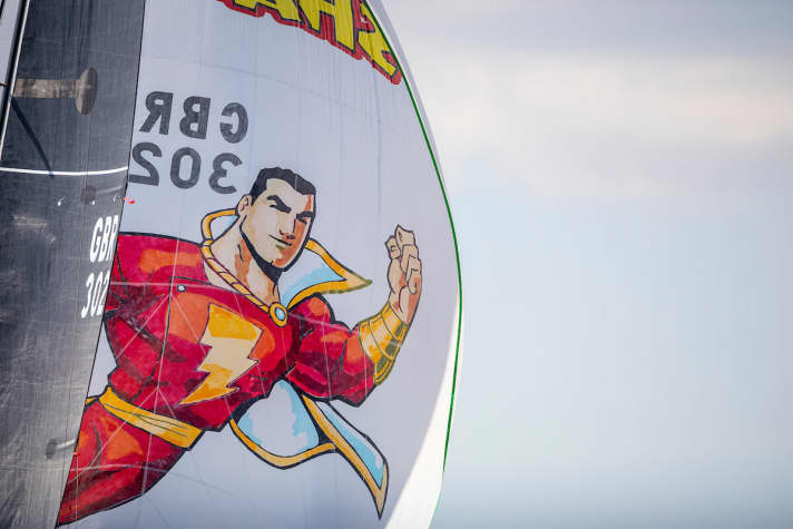   Image symbolique puissante de "Shazam" de Phillip Seippel pour le plaisir de naviguer lors de la Palmavela 2022. Le Mumm 36 a navigué à la 4e place de l'ORC 3