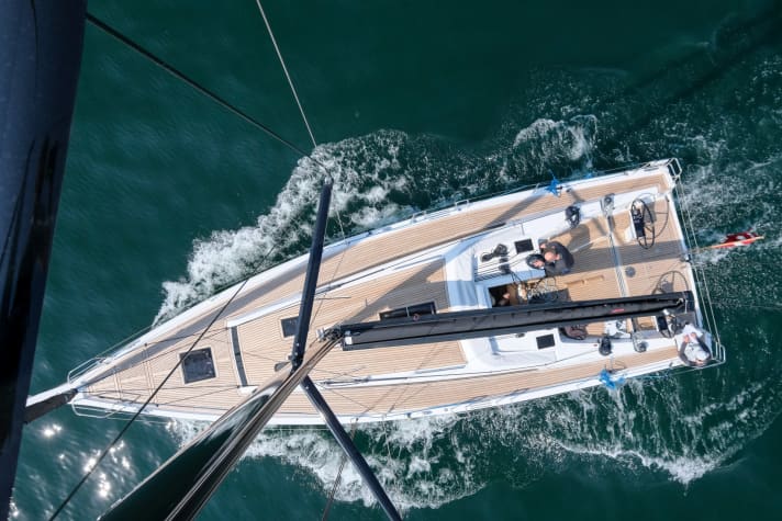   Almost a wedge. The new X 4.3 is just as wide aft as it is at its widest point at the shrouds