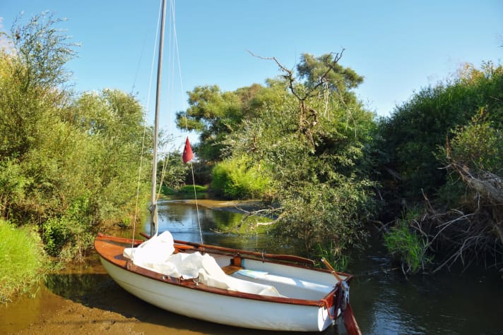   C'è un posto stretto dove atterrare vicino a Troja, nella boscaglia della riva del fiume Skamander.