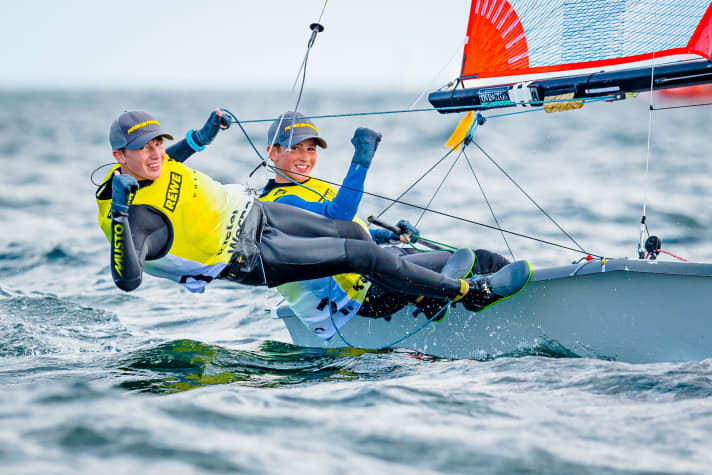   Vainqueur surprise de leur première semaine à Kiel et meilleur équipage allemand de 29er : Anton et Johann Sach.