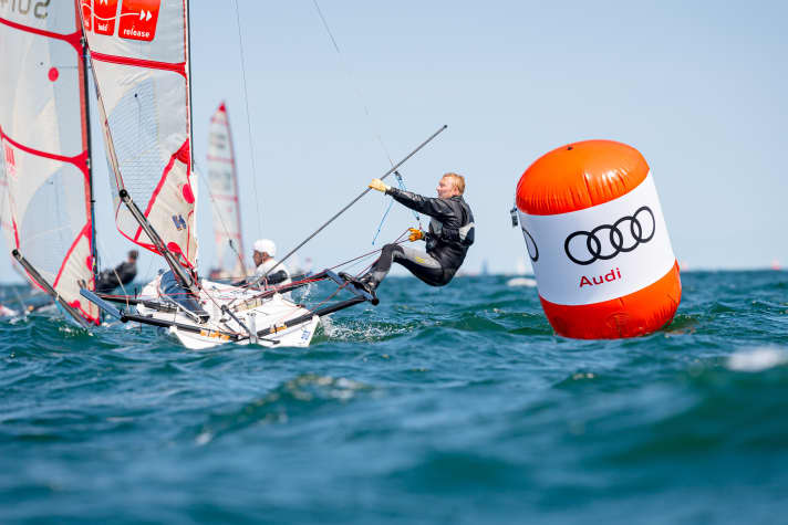   Iver Ahlmann gewann die Kieler Woche vor zwei Jahren und kehrt als Sponsor und deutscher Top-Segler mit der 11. ACO Musto Skiff-Weltmeisterschaft zurück
