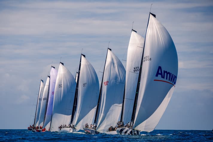   Things are always tight in the TP52 class. This is how pictures like these are created ...