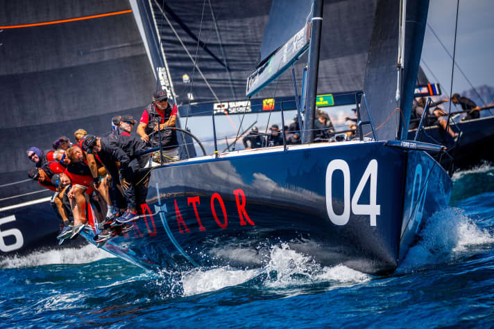   Sporting snapshot of Tony Langley's British "Gladiator", which is in eighth place after two races