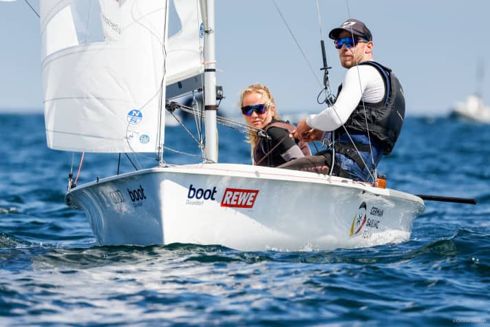   Luise Wanser and Philipp Autenrieth in the 470 Mixed