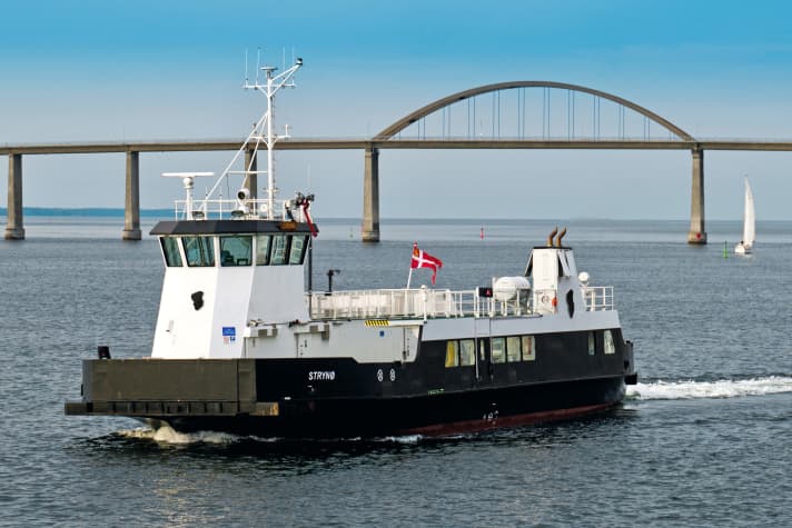   The Strynø ferry at the site of the accident