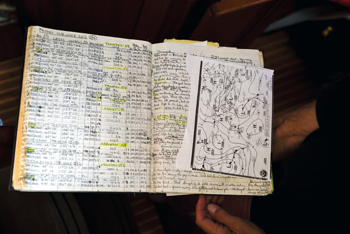 The retired teacher keeps a meticulous logbook