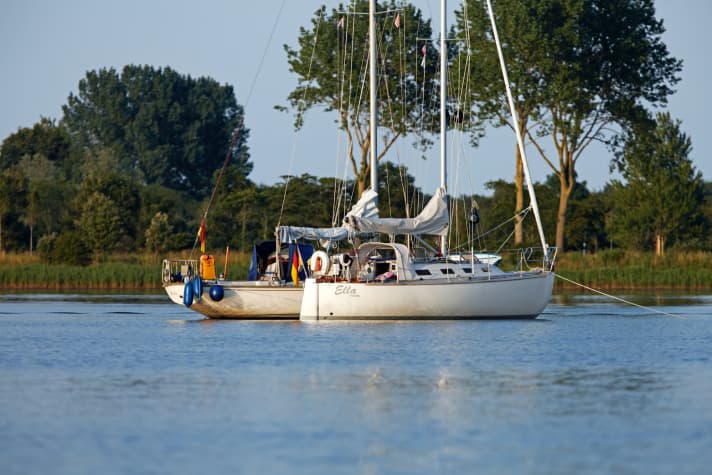 Wormshöfter Noor is a popular and very well protected anchorage. Nearby Maasholm is ideal for a short or longer shore leave