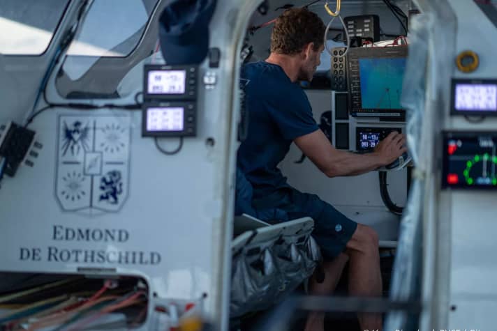 Charles Caudrelier's workplace on board