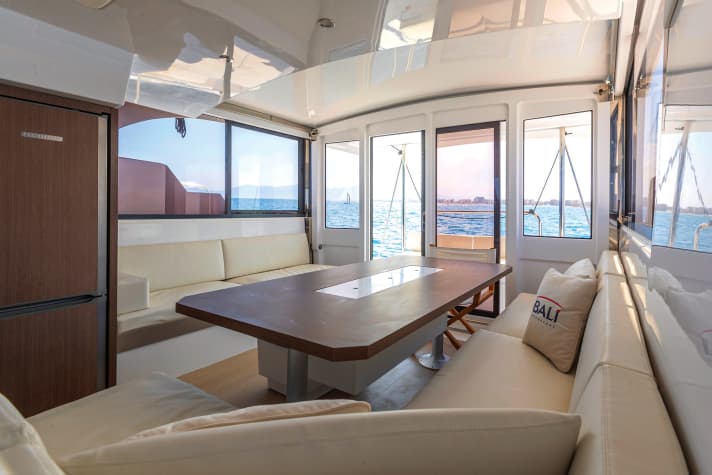 Le jardin d'hiver. Complètement isolé, le cockpit devient un salon