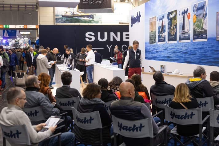 Le stand de YACHT était également bien fréquenté