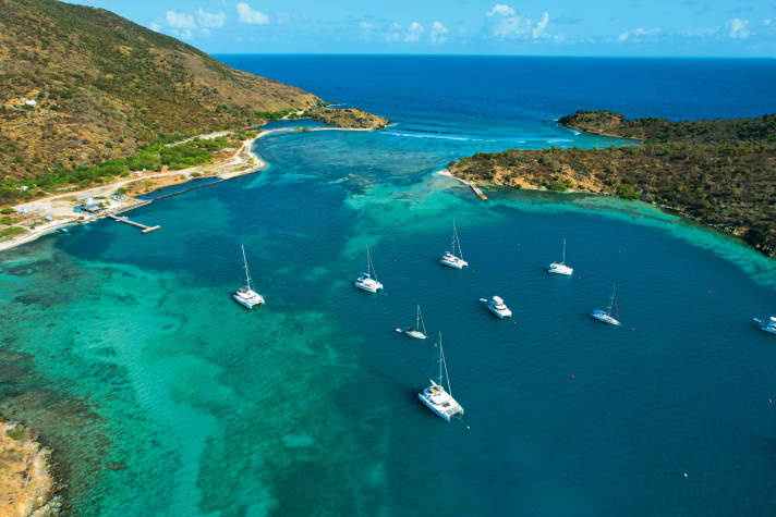 Muringfeld avant "Foxy's Taboo" sur Jost van Dyke