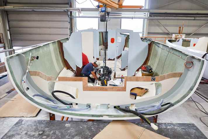 Laminating takes place in Poland, finishing takes place in Greifswald