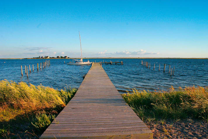 Like heaven: the idyllic jetty at Albuen, the westernmost tip of the island of Lolland