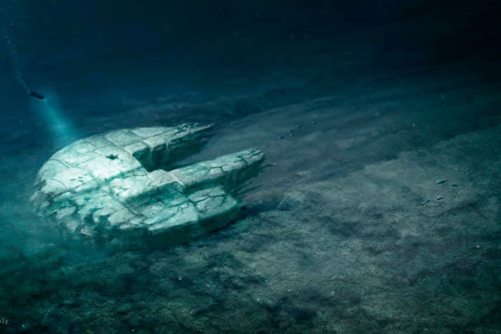 L'"UFO di Åland" appare estremamente strano, qui in un'animazione basata su dati di misurazione sonar. Il geofatto offre a coloro che sono convinti della presenza di vita extraterrestre numerosi motivi di speculazione.