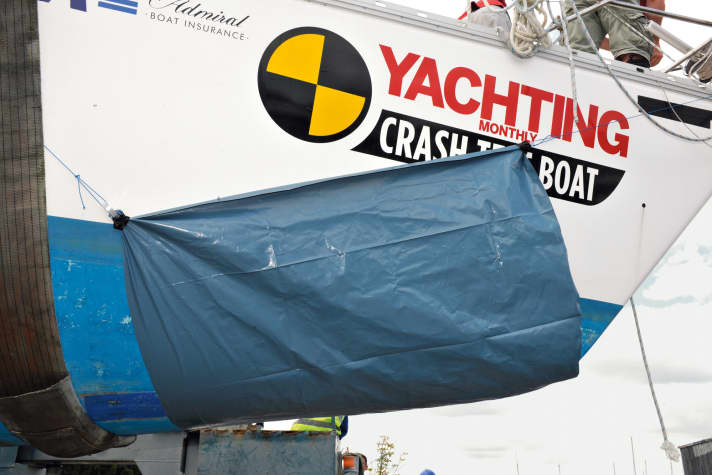 A simple plastic tarpaulin has proven to be an effective leak defence in tests