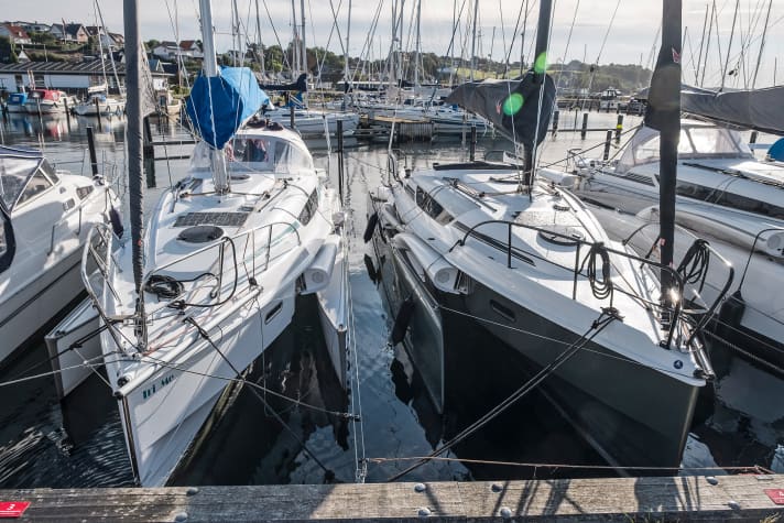 Für den Hafen und den Trailer macht sich der Dragonfly schmal wie ein Kleinkreuzer