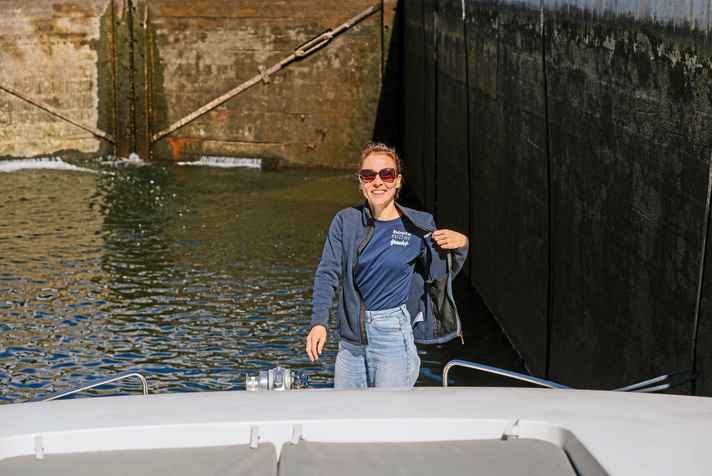 Travel editor Jill Grigoleit on a cruise in Canada