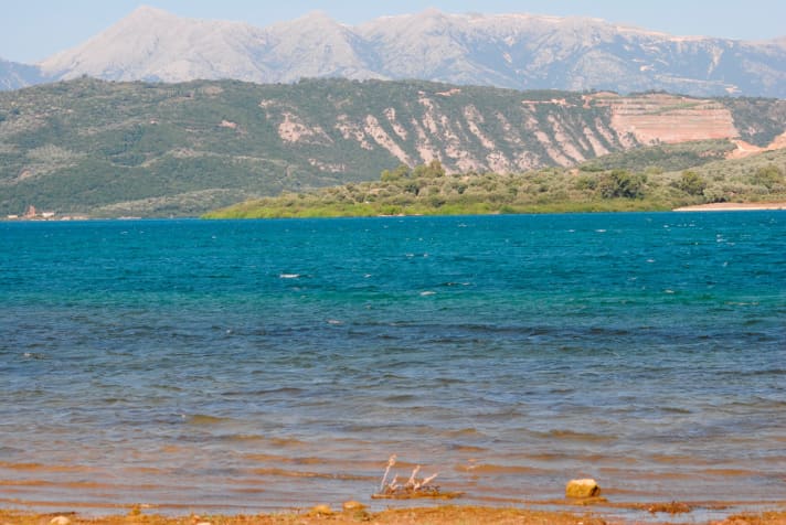 Imagine there's wind and nobody goes there. Limni Amvrakia is such a place...