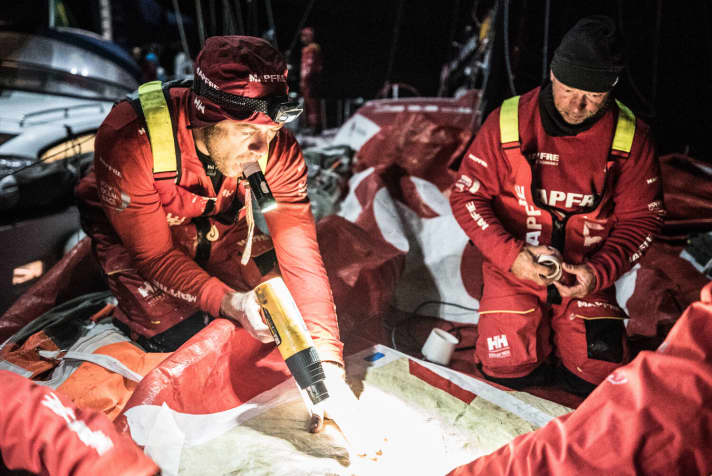   The repair work off Cape Horn cost the team leading the overall standings of the Volvo Ocean Race almost 300 nautical miles