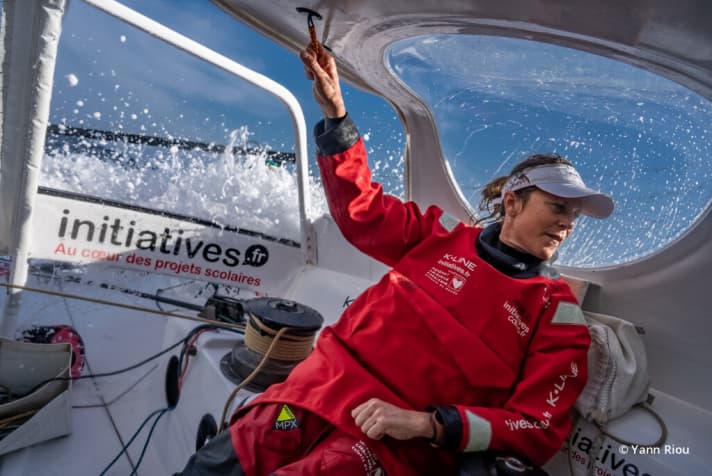   On day four, the best international player in the Transat Jacques Vabre: Brit Sam Davies, who is battling with Nicolas Lunven for a podium place in the Imoca class