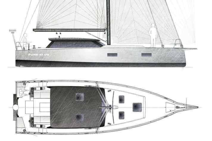 Linee moderne, casa armoniosa: Pure 42 | Illustrazione: Berckemeyer Yacht Design