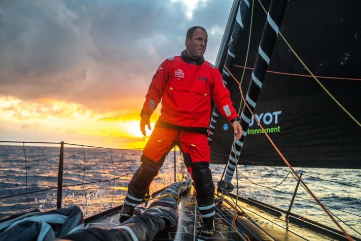 Co-Skipper Robert Stanjek an Bord der “Guyot  Environnement – Team Europe”