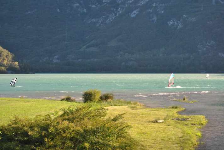 Lake Cavazzo, like Lake Garda, often has a good early morning wind