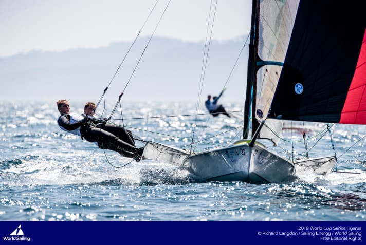   World number one Vicky Jurczok and Anika Lorenz were also struggling with a virus and were unable to find their top form in the fickle light winds