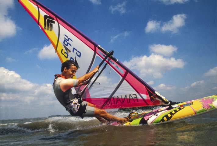 Harry on the regatta course in the 80s