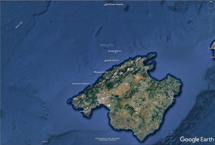   Where the boat was found: Fink's Mini ran aground on a rocky private beach near Port des Canonge on Cala Gata in the north-west of the island of Mallorca