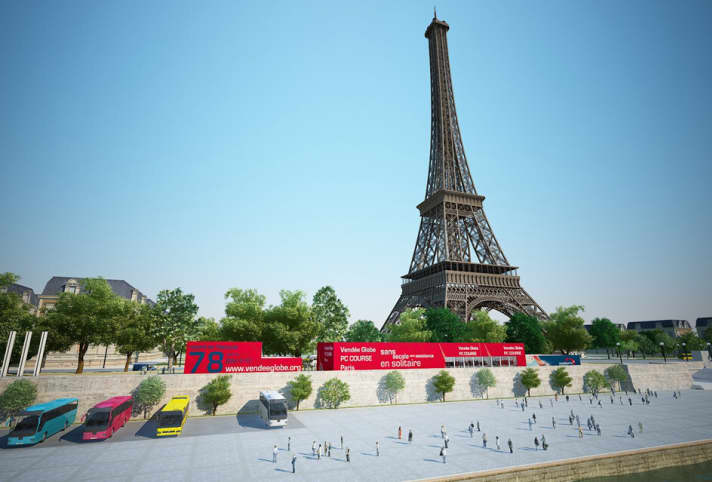   Gli organizzatori hanno scelto un luogo importante per la loro sede, presentando l'ottava edizione della classica ai piedi della Torre Eiffel.