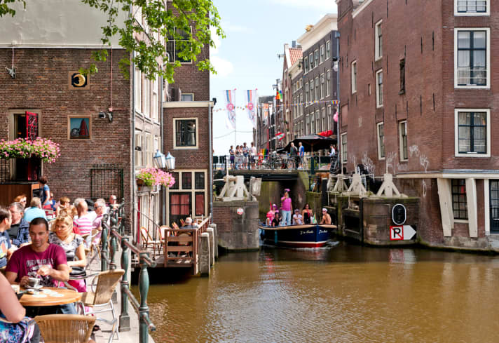   Travelling the canals of Amsterdam